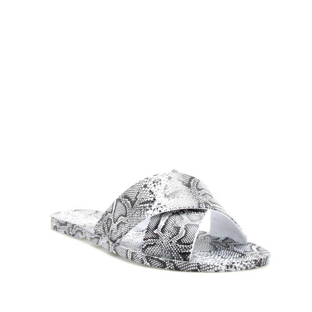 Snake Print Slide Sandal